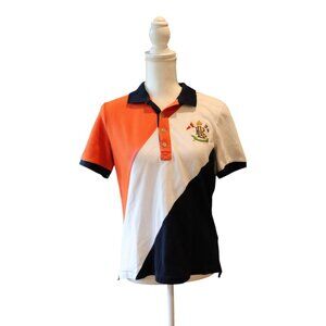 Vintage Ralph Lauren Nautical Colorblock Polo Shirt Womens, Medium